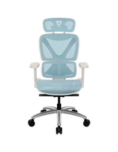 Scaun de birou ThunderX3 XTC Chroma, Plasă Respirabilă, PU Piele, Alb | Albastru