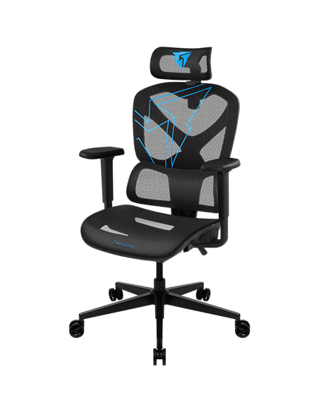 Офисное кресло ThunderX3 YTC, Вентилируемая Сетка, Racer Черный | Синий