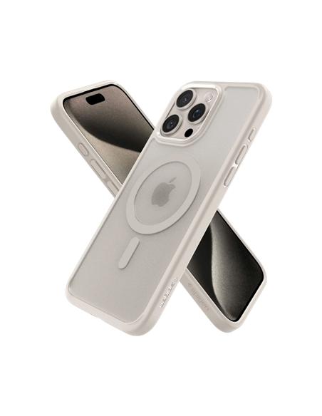 Husă Spigen iPhone 15 Pro Max Ultra Hybrid Mag, Frost Natural Titanium Husă Spigen iPhone 15 Pro Max Ultra Hybrid Mag, Frost Natural Titanium