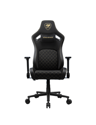 Scaun Gaming Cougar Defensor, Țesătură, PU Piele, Gold F