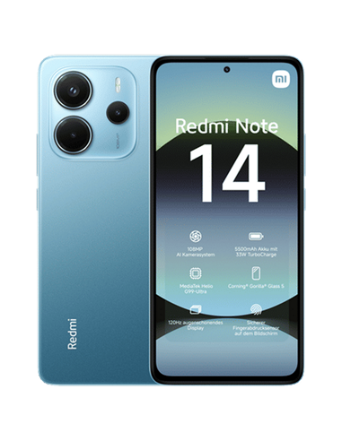 Смартфон Xiaomi Redmi Note 14 4G, 6Гб/128Гб, Ocean Blue