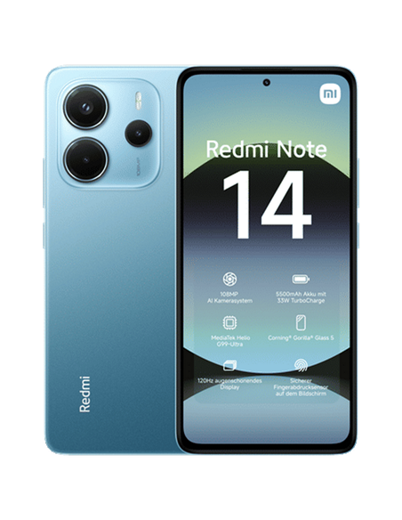 Смартфон Xiaomi Redmi Note 14 4G, 6Гб/128Гб, Ocean Blue