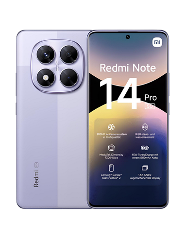 Смартфон Xiaomi Redmi Note 14 Pro 5G, 8Гб/256Гб, Lavender Purple