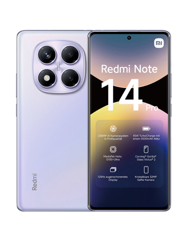 Смартфон Xiaomi Redmi Note 14 Pro 4G, 8Гб/256Гб, Aurora Purple