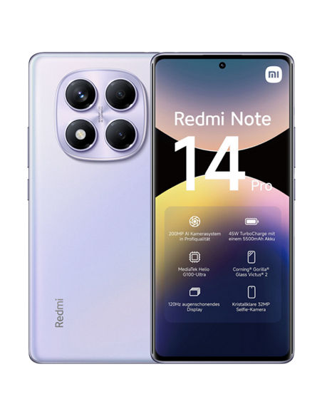 Смартфон Xiaomi Redmi Note 14 Pro 4G, 8Гб/256Гб, Aurora Purple