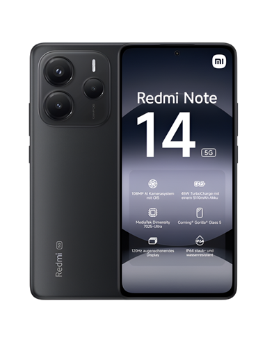 Smartphone Xiaomi Redmi Note 14 5G, 6GB/128GB, Midnight Black