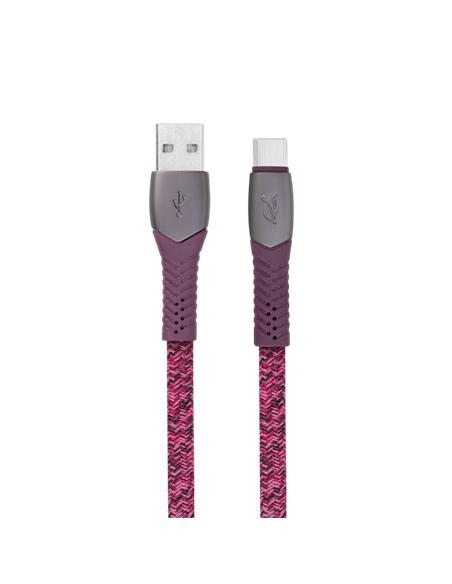 Cablu încărcare și sincronizare Rivacase PS6102 RD12, USB Type-A/USB Type-C, 1,2m, Roșu
