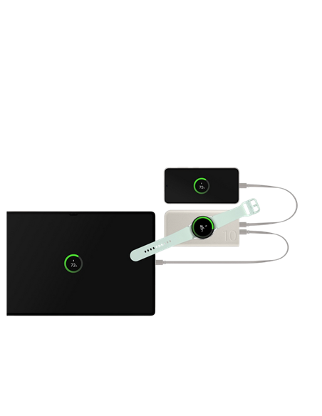 Портативное зарядное устройство Samsung Super Fast Wireless Charging, 10000мА·ч, Бежевый