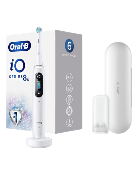 Periuță de dinți electrică Braun Oral-B iO 8, White Alabaster