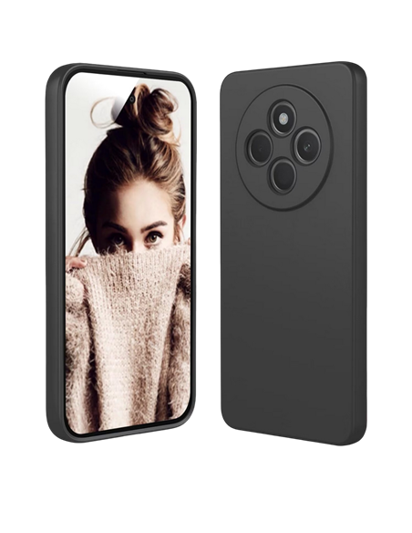 Husă Xcover Soft Touch (Microfiber) pentru Xiaomi Redmi 14C, Negru