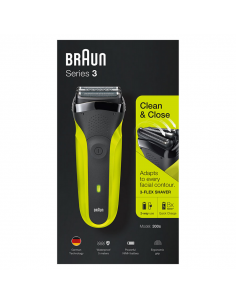 Электробритва мужская Braun Series 3 300s, Зеленый | Черный 2