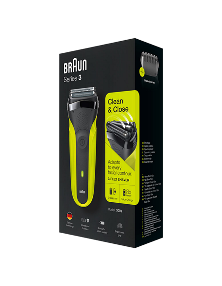 Электробритва мужская Braun Series 3 300s, Зеленый | Черный Электробритва мужская Braun Series 3 300s, Зеленый | Черный
