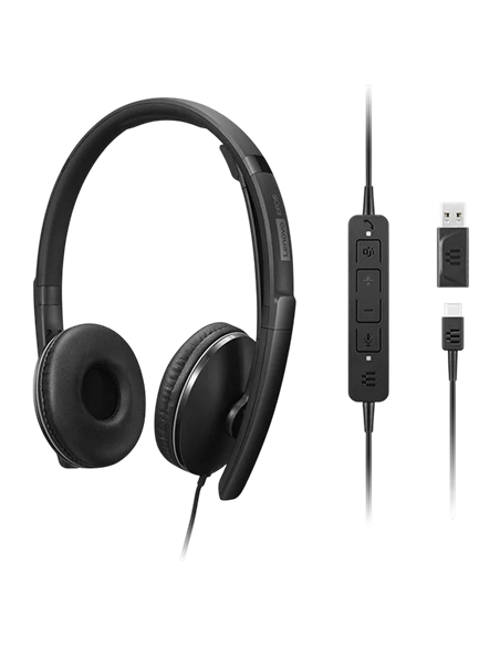 Наушники Lenovo ANC Headset Gen 2 Teams, Чёрный