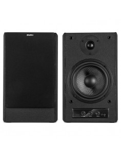 SVEN MC-30 Black, 2.0 / 2x100W RMS, D-CLASS AMPLIFIER WITH DSP, remote control, dimensions 225x255x355 mm, black, wooden. 2