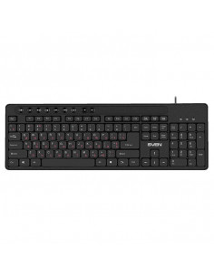 SVEN KB-C3060, Keyboard, Waterproof construction, 113 keys, 9 shortcut key, 1.5m, USB, Black, Rus/Ukr/Eng
