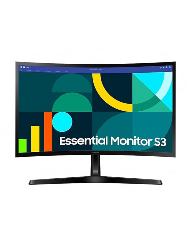 23.8” Monitor SAMSUNG Essential S3 S36GD/ Curved/ 100Hz/ Black