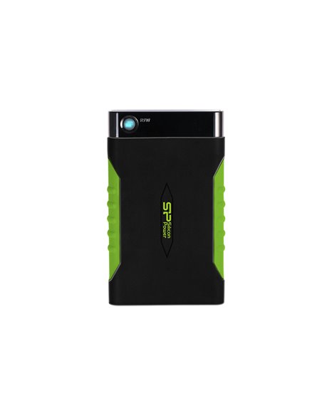 2.5” Внешний HDD Silicon Power Armor A15 / 1TB / USB3.2 / Black/Green
