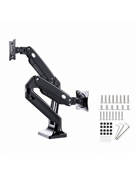 Brat de montare pentru 2 monitoare, cu miscare completa, 17”-35” Gembird MA-DA2-03