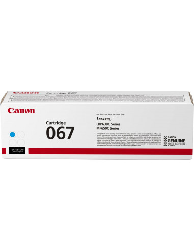 Laser Cartridge Canon 067 C (5101C002), Cyan (1250 pages) for F651Cw /MF655Cdw /MF657Cdw /LBP631Cw /LBP633Cdw.
