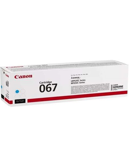 Laser Cartridge Canon 067 C (5101C002), Cyan (1250 pages) for F651Cw /MF655Cdw /MF657Cdw /LBP631Cw /LBP633Cdw.
