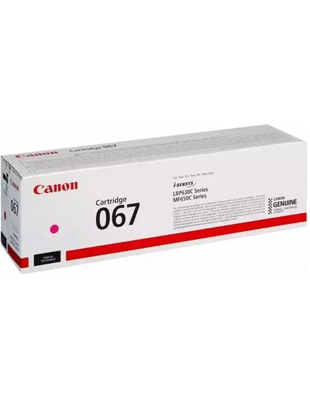 Laser Cartridge Canon 067 M (5100C002), Magenta (1250 pages) for F651Cw /MF655Cdw /MF657Cdw /LBP631Cw /LBP633Cdw.