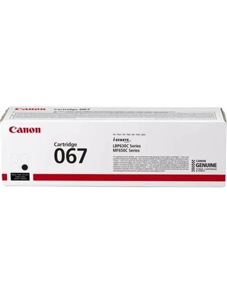 Laser Cartridge Canon 067 (5102C002) BK, black (1350 pages) for F651Cw /MF655Cdw /MF657Cdw /LBP631Cw /LBP633Cdw.