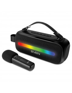 Boxa portabila cu microfon SVEN PS-255 / 12W RMS / FM tuner / USB / Black