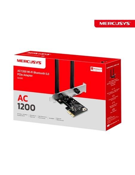 PCIe/ Wi-Fi 5 Adapter + Bluetooth PCI Express Adapter / MERCUSYS MA30E
