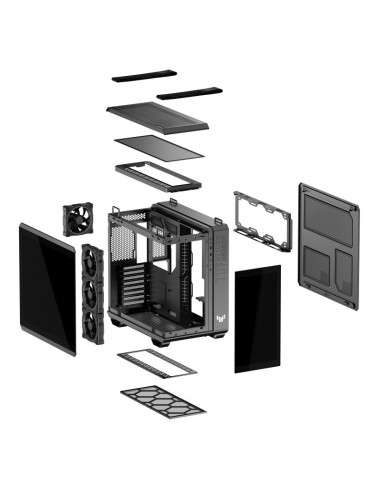 Carcasa ASUS TUF Gaming GT502 Horizon TG ARGB / w/oPSU / ATX / Black