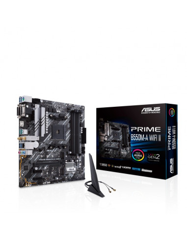 Placa de baza ASUS PRIME B550M-A WI-FI II / AM4 / B550 / DDR4 / mATX