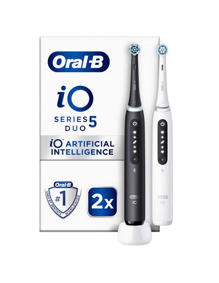 Periuță de dinți electrică Braun Oral-B iO5 Duo, Negru | Alb
