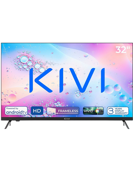 32" QLED SMART TV KIVI 32F720QB, 1920x1080 FHD, Android TV, Negru