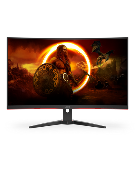 31,5" Monitor Gaming AOC C32G2ZE/BK, VA 1920x1080 FHD, Negru | Roșu
