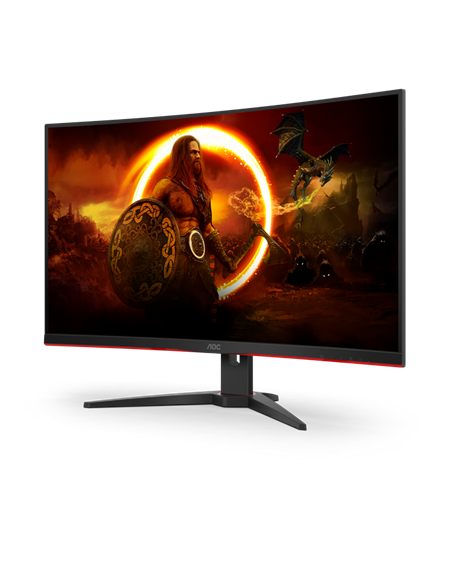 31,5" Monitor Gaming AOC C32G2ZE/BK, VA 1920x1080 FHD, Negru | Roșu