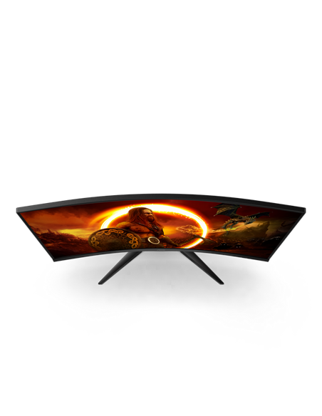 31,5" Игровой монитор AOC C32G2ZE/BK, VA 1920x1080 FHD, Черный | Красный