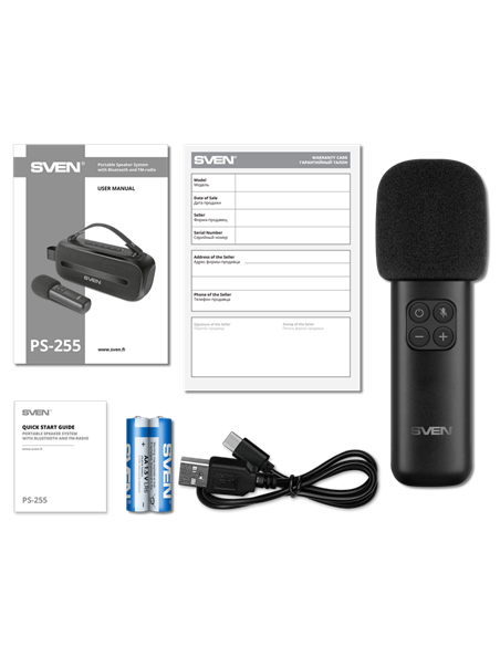 Boxă portabilă SVEN PS-255, Negru