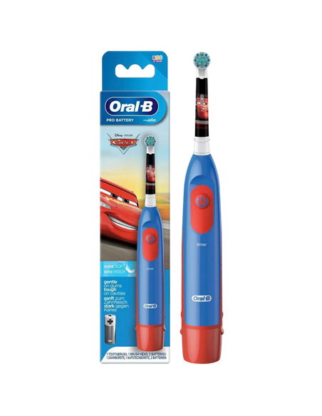 Электрическая зубная щетка Braun Oral-B Stages Power Cars, Синий | Красный