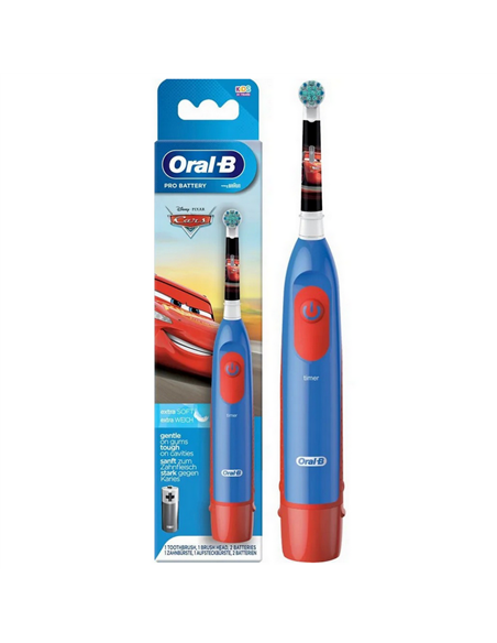 Электрическая зубная щетка Braun Oral-B Stages Power Cars, Синий | Красный