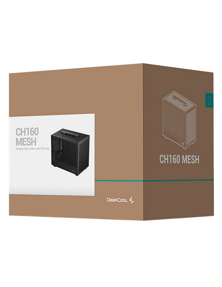 Carcasă PC Deepcool CH160, Mini-ITX, Fără PSU, Negru