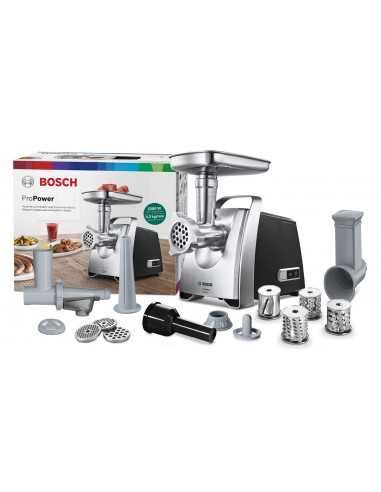 Mașină de tocat carne Bosch ProPower MFW68660, Oțel Inoxidabil Negru