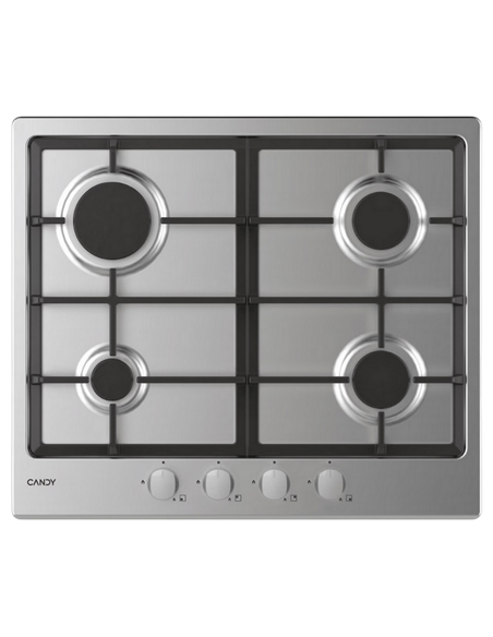 Plită pe gaz Candy CHG6BRX, Oțel inoxidabil