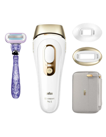 Fotoepilator Braun PL5157 Silk-expert Pro 5, Alb | Auriu