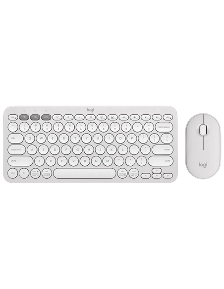 Клавиатура и мышь Logitech Pebble 2 Combo, Беспроводное, Белый