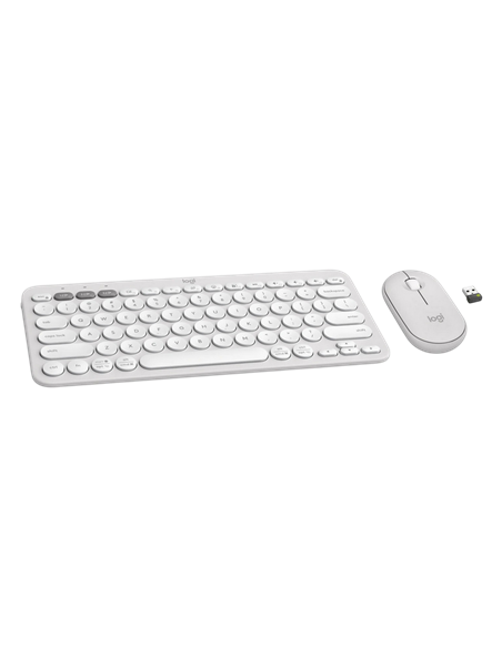 Клавиатура и мышь Logitech Pebble 2 Combo, Беспроводное, Белый