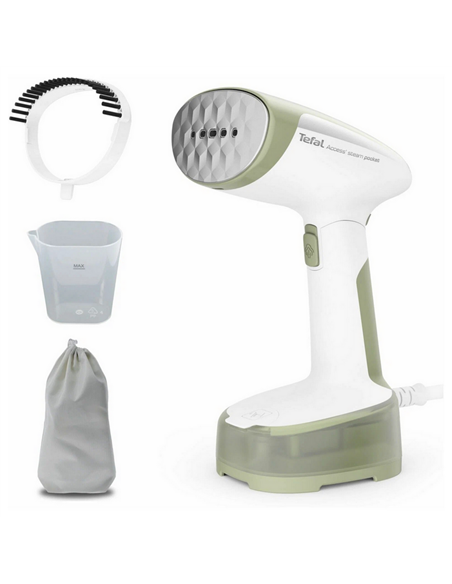 Aparat de călcat vertical cu aburi Tefal DT3053E1, Alb | Verde
