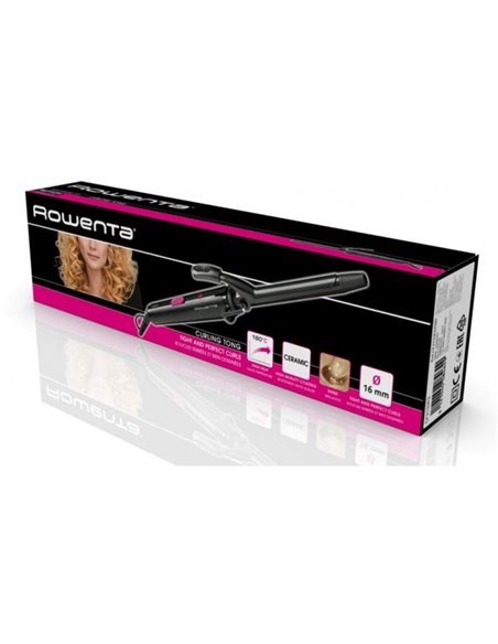 Ondulator de păr Rowenta Curling Tong CF2133F0, Negru