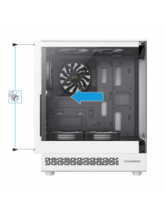 Carcasă PC Gamemax Vista COC AW, Midi-Tower, Fără PSU, Alb 2