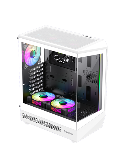 Carcasă PC Gamemax Vista COC AW, Midi-Tower, Fără PSU, Alb