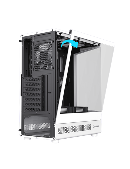 Carcasă PC Gamemax Vista COC AW, Midi-Tower, Fără PSU, Alb