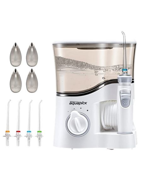 Irigator oral Aquapick AQ 350 + Pastă de dinţi AQ-32, Alb